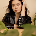 Kindra Jacket in Black Vegan Leather