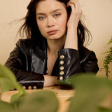 Kindra Jacket in Black Vegan Leather