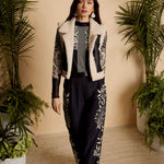 Cove Vest in Cream / Black