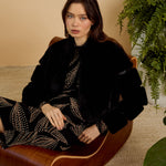 Abril Faux Fur Jacket in Black