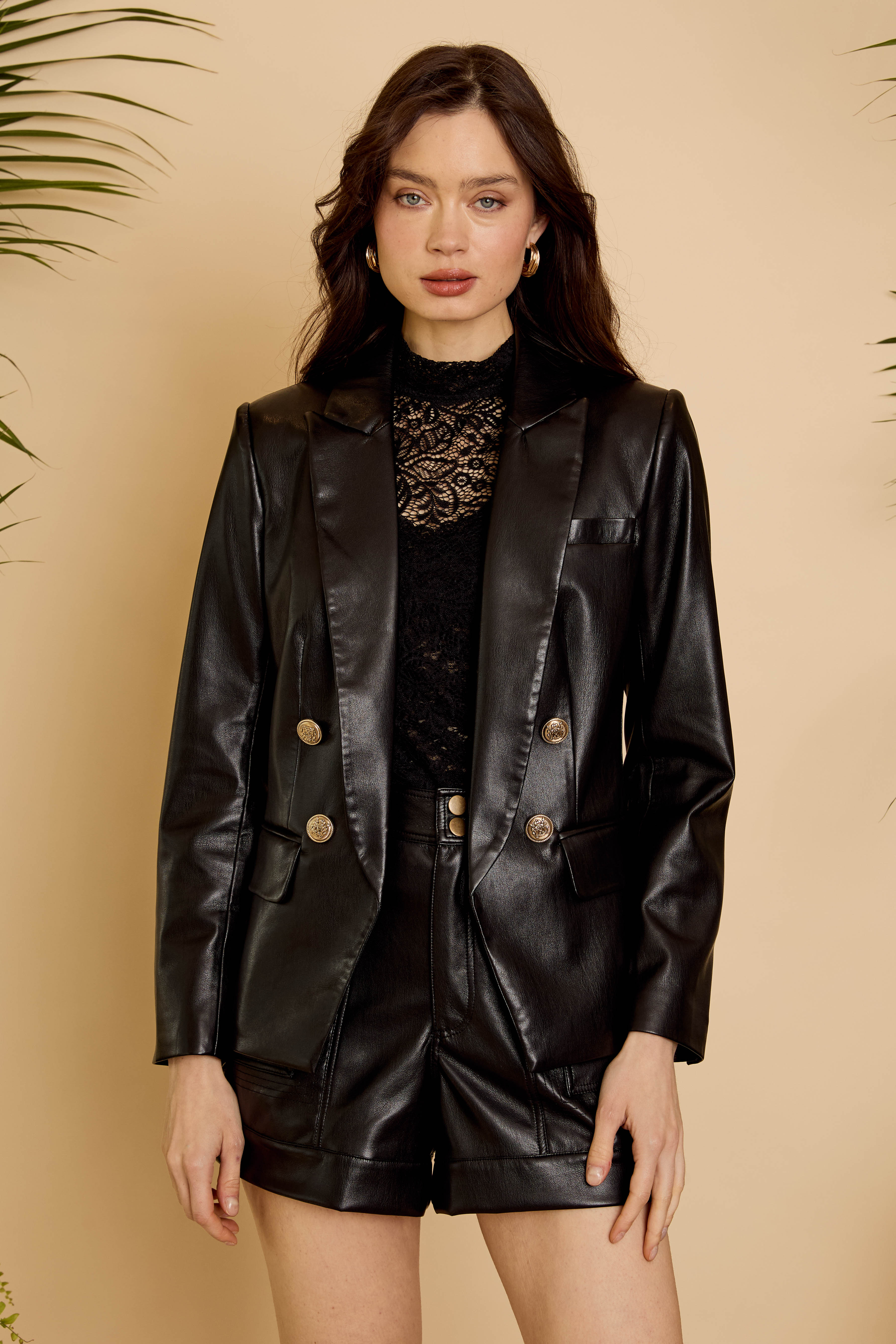 Kindra Jacket in Black Vegan Leather