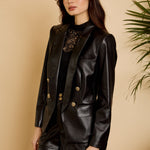 Kindra Jacket in Black Vegan Leather