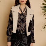 Cove Vest in Cream / Black