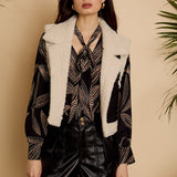 Cove Vest in Cream / Black