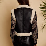 Cove Vest in Cream / Black