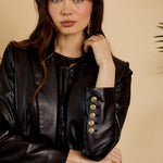 Kindra Jacket in Black Vegan Leather