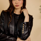 Kindra Jacket in Black Vegan Leather