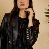 Kindra Jacket in Black Vegan Leather
