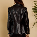 Kindra Jacket in Black Vegan Leather