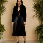 Abril Faux Fur Jacket in Black