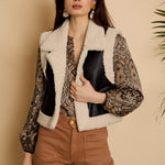 Cove Vest in Cream / Black