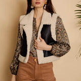 Cove Vest in Cream / Black