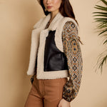 Cove Vest in Cream / Black