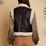 Cove Vest in Cream / Black