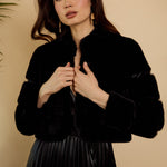 Abril Faux Fur Jacket in Black
