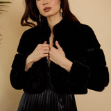 Abril Faux Fur Jacket in Black