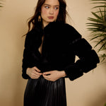 Abril Faux Fur Jacket in Black