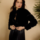 Abril Faux Fur Jacket in Black