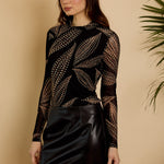 Marta Top in Star Dust Leaf