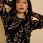 Marta Top in Star Dust Leaf