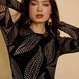 Marta Top in Star Dust Leaf