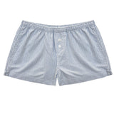 Katie J Tween Capri Shorts - Blue Stripe