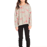 Chaser Red Bows Long Sleeve Tee