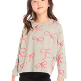 Chaser Red Bows Long Sleeve Tee