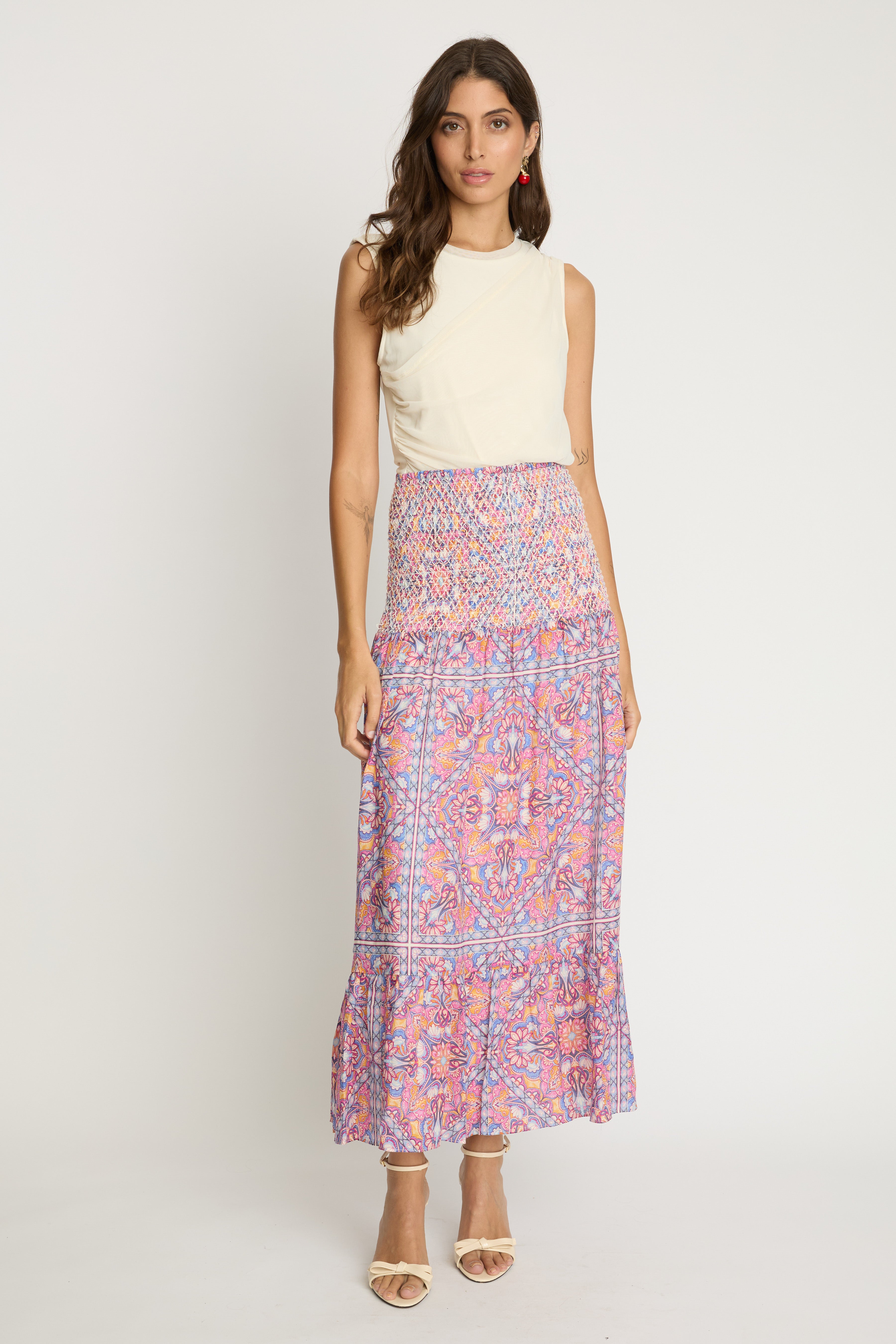 Chablis Skirt in Petal Tapestry