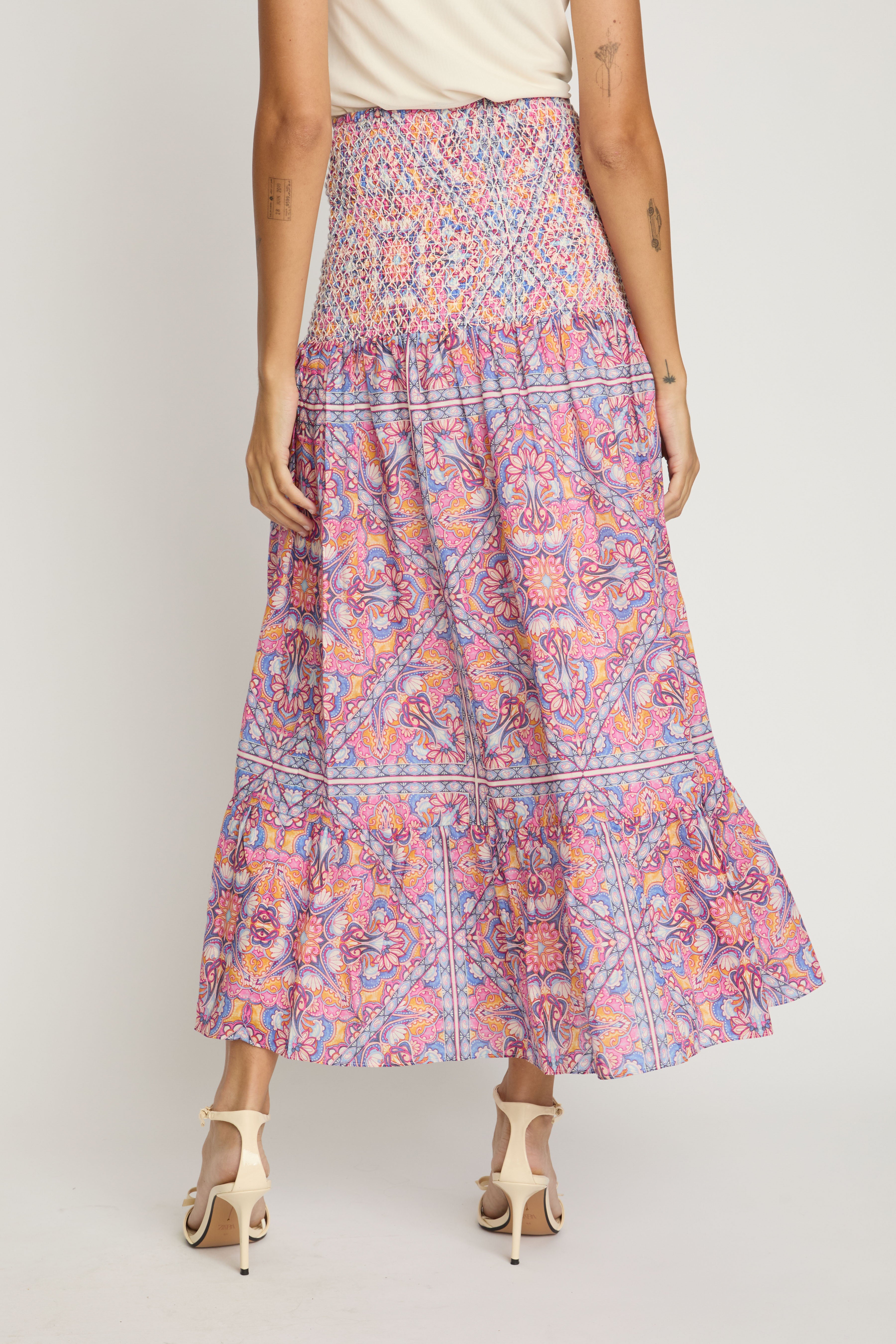 Chablis Skirt in Petal Tapestry