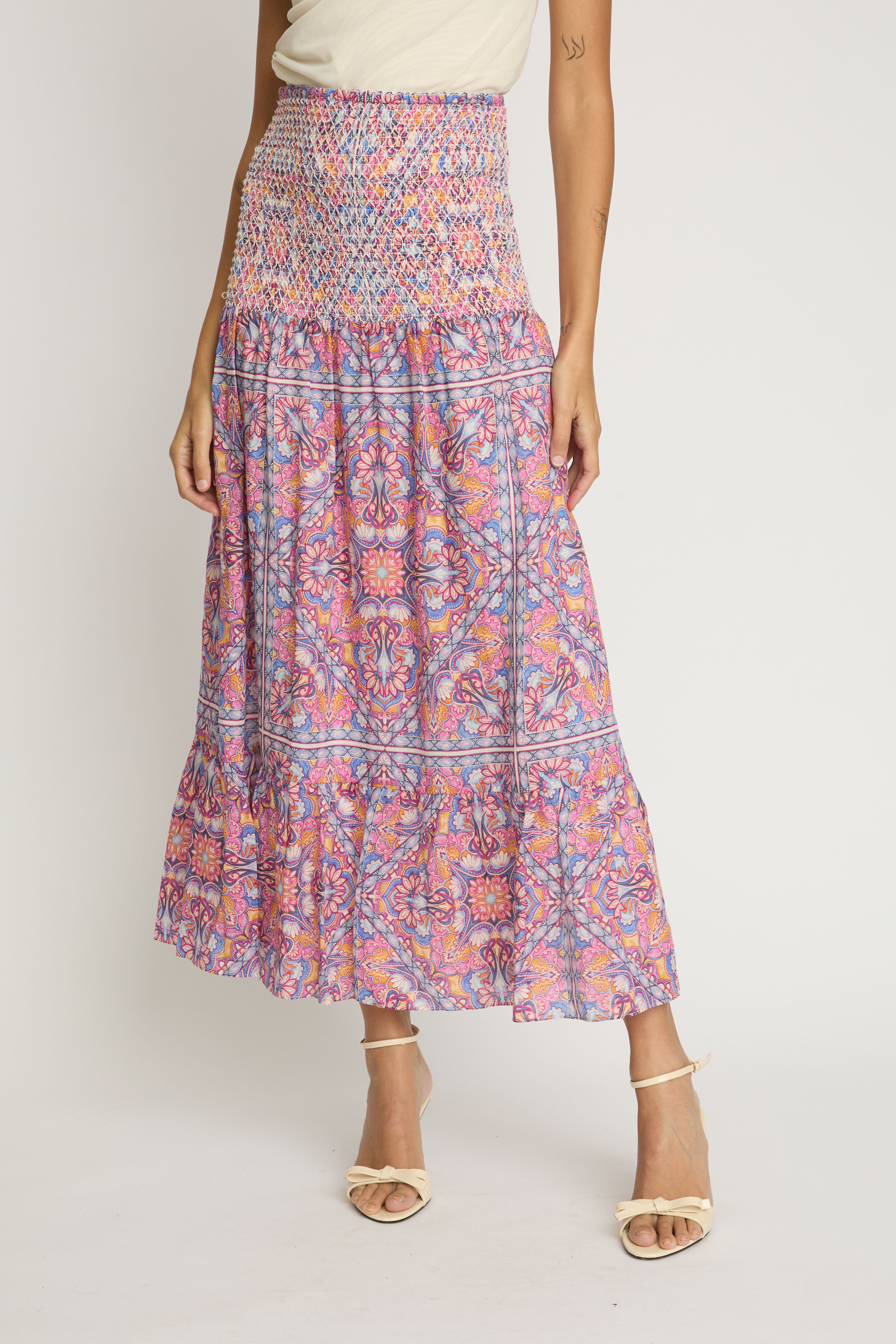 Chablis Skirt in Petal Tapestry