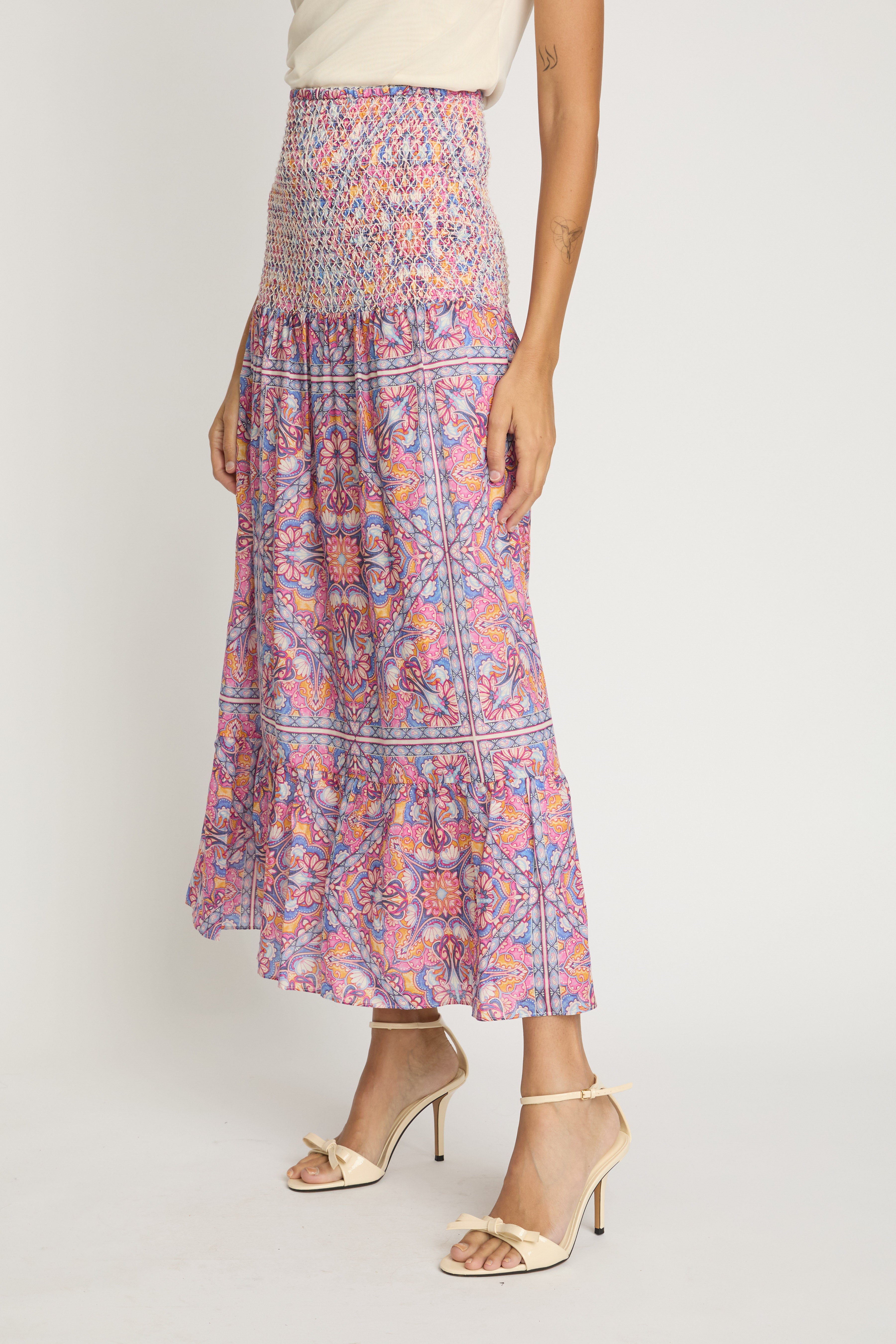 Chablis Skirt in Petal Tapestry
