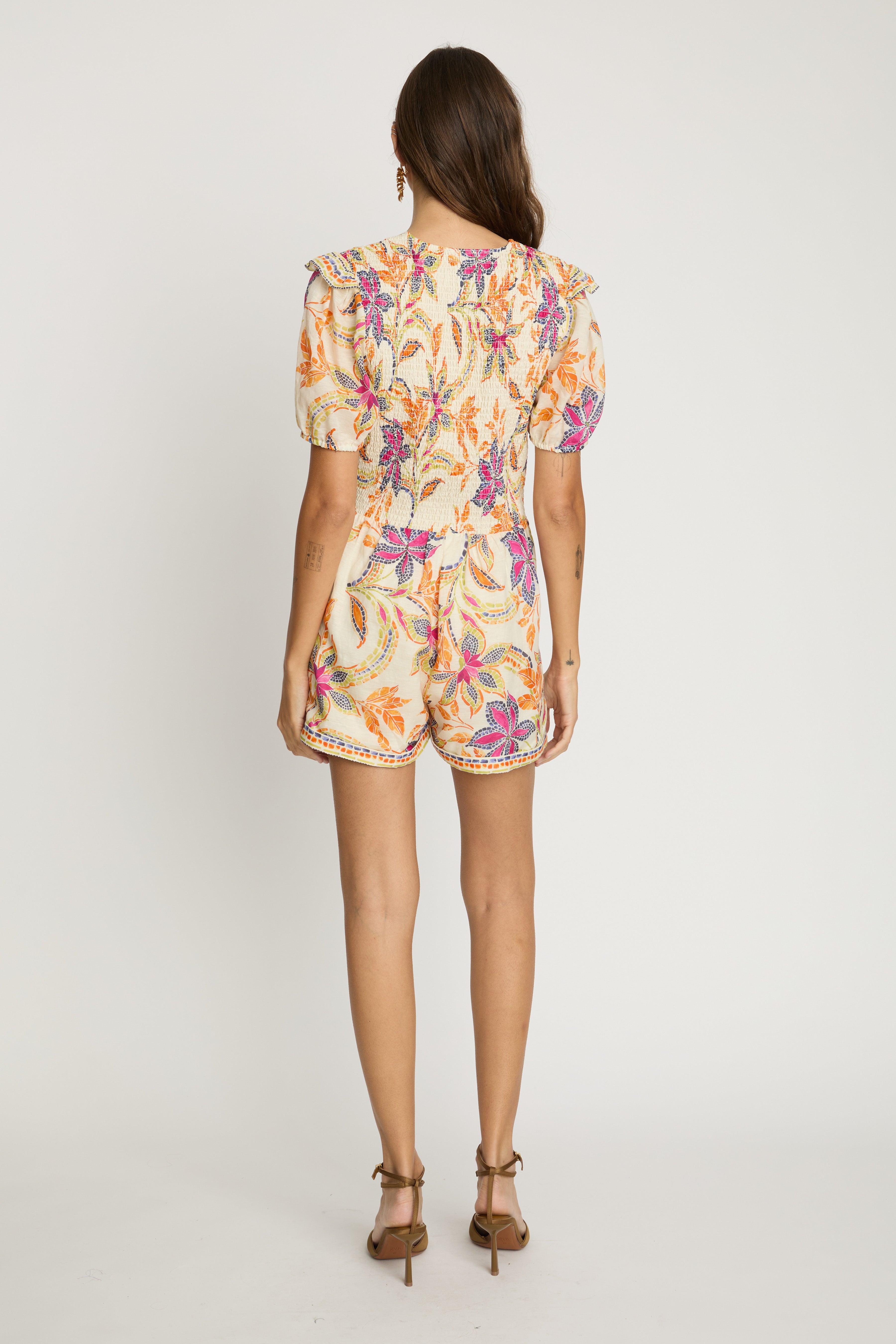 Dany Romper in Stitched Flower