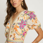 Dany Romper in Stitched Flower