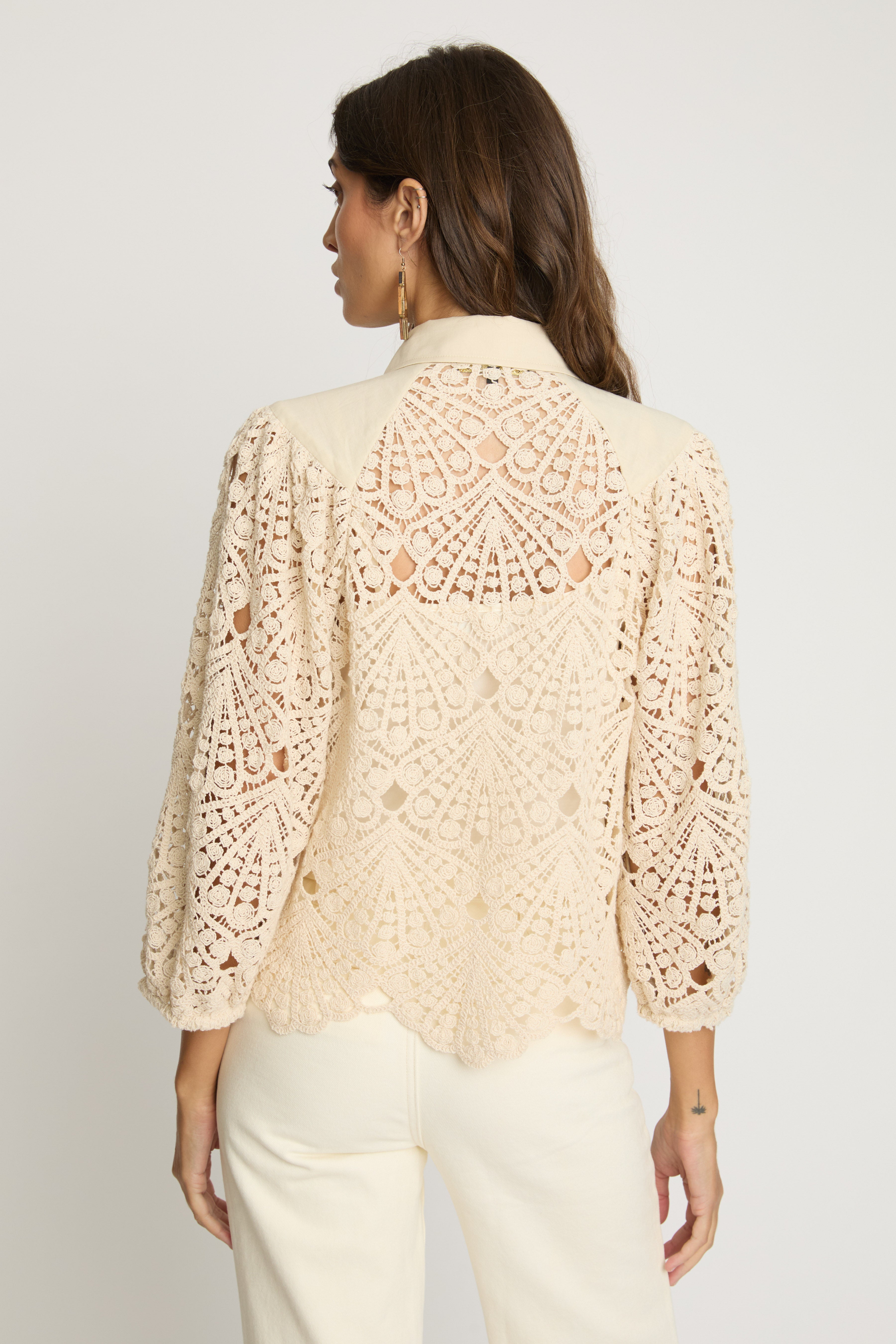 Juliette Top in Natural Lace