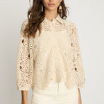 Juliette Top in Natural Lace