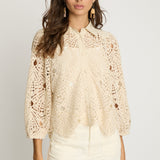 Juliette Top in Natural Lace