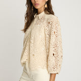 Juliette Top in Natural Lace