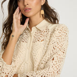 Juliette Top in Natural Lace