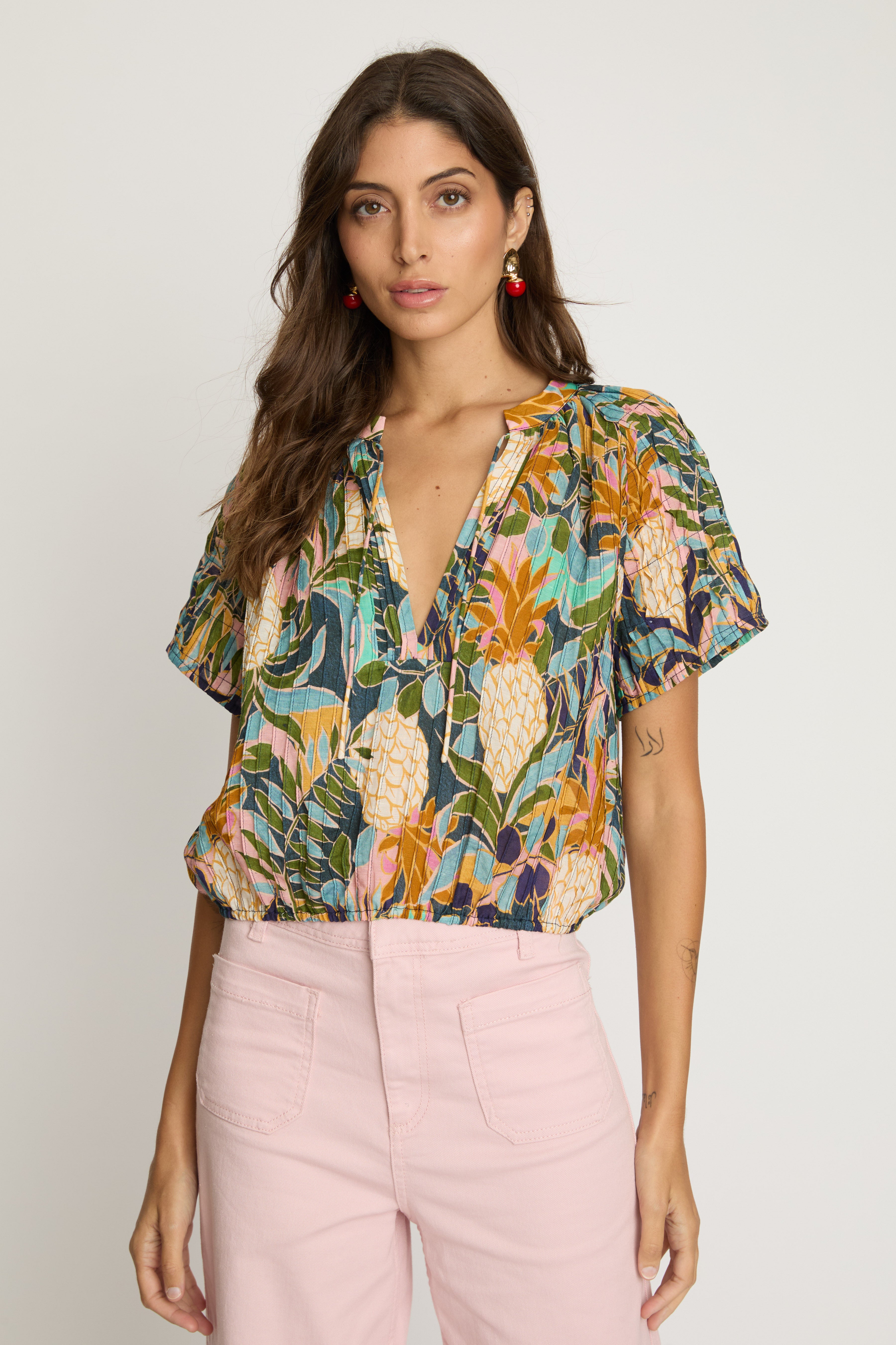Zola Top in Baroque Pineapple