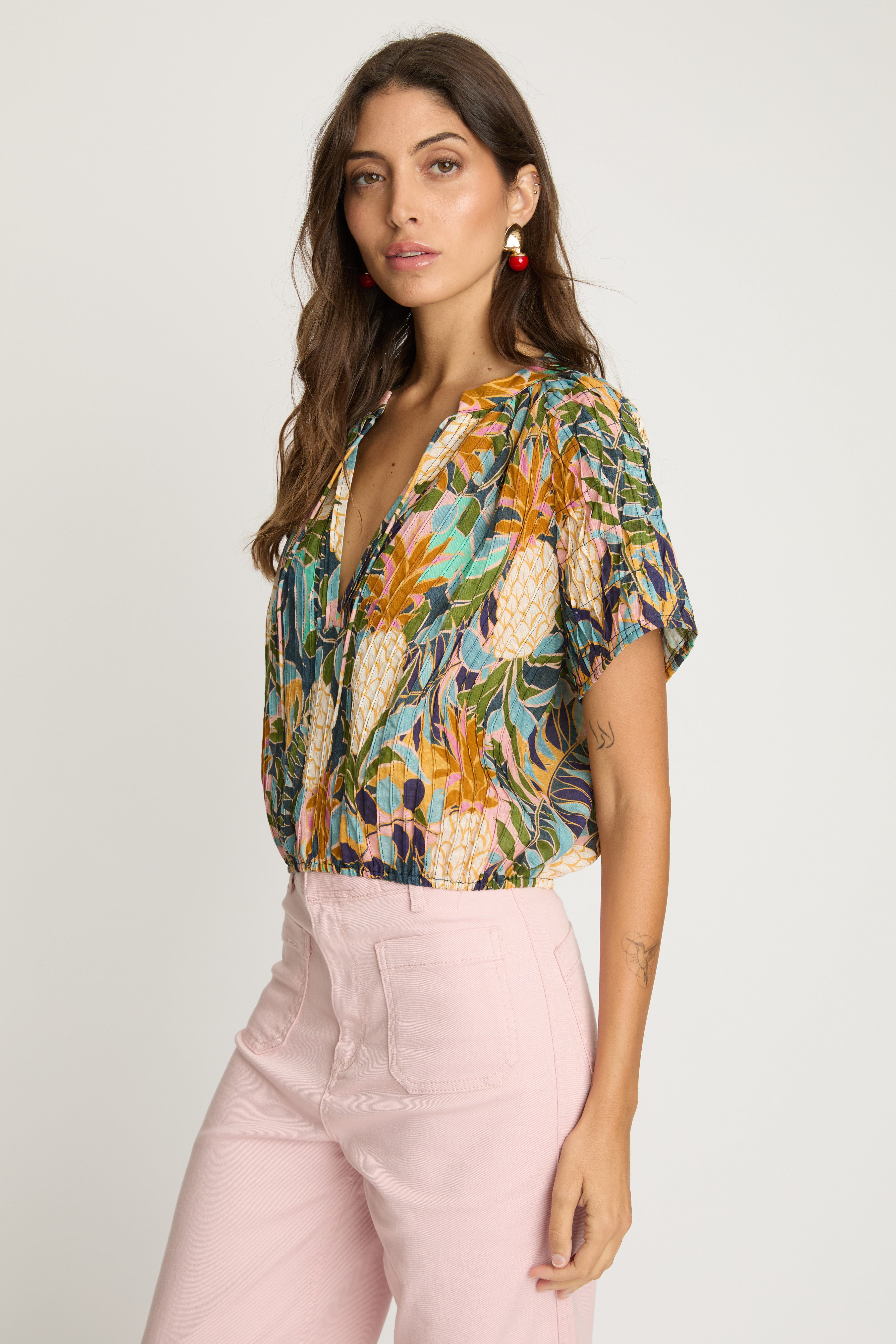 Zola Top in Baroque Pineapple