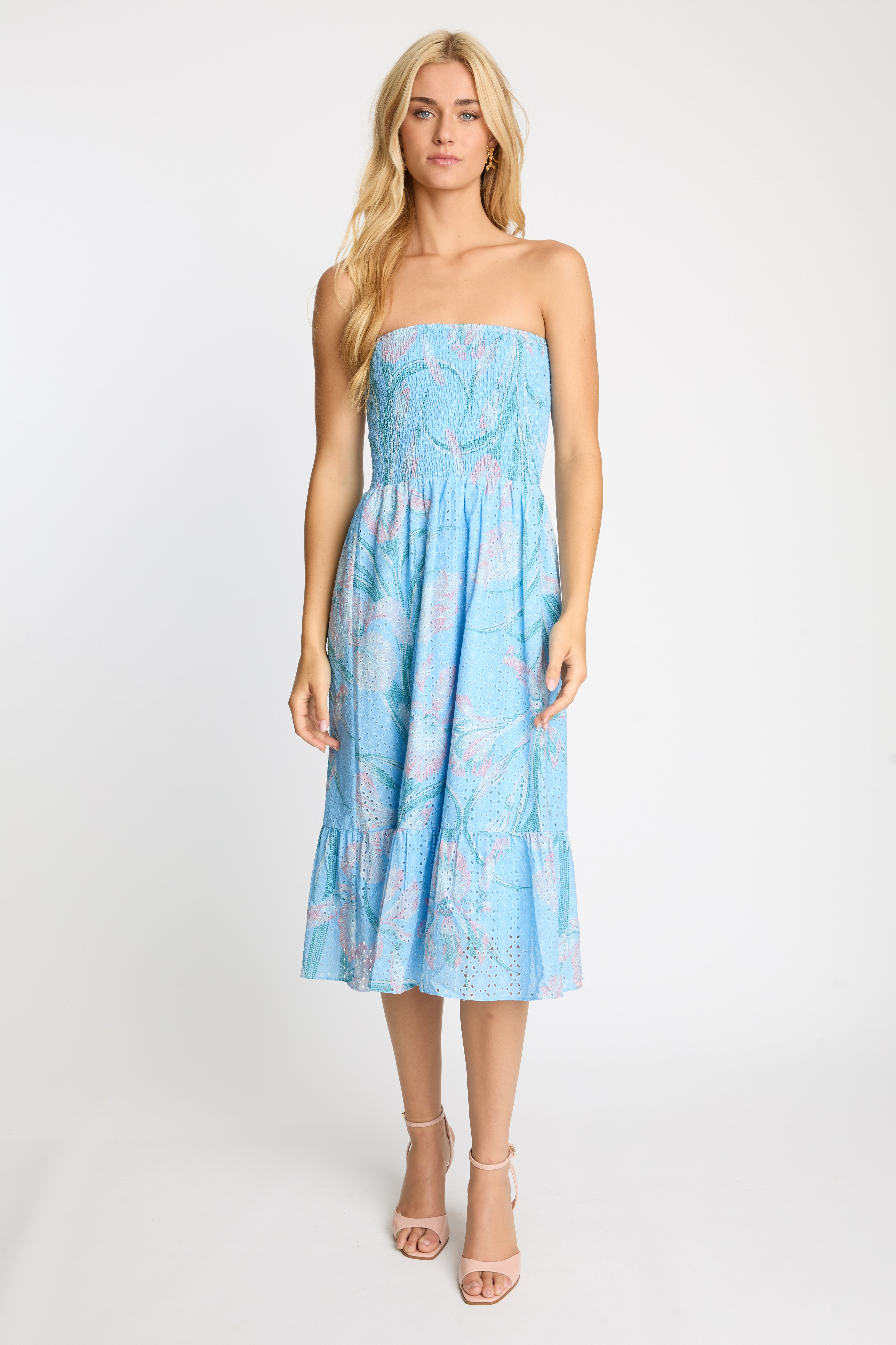 Chablis Skirt in Blue Ink & Bloom