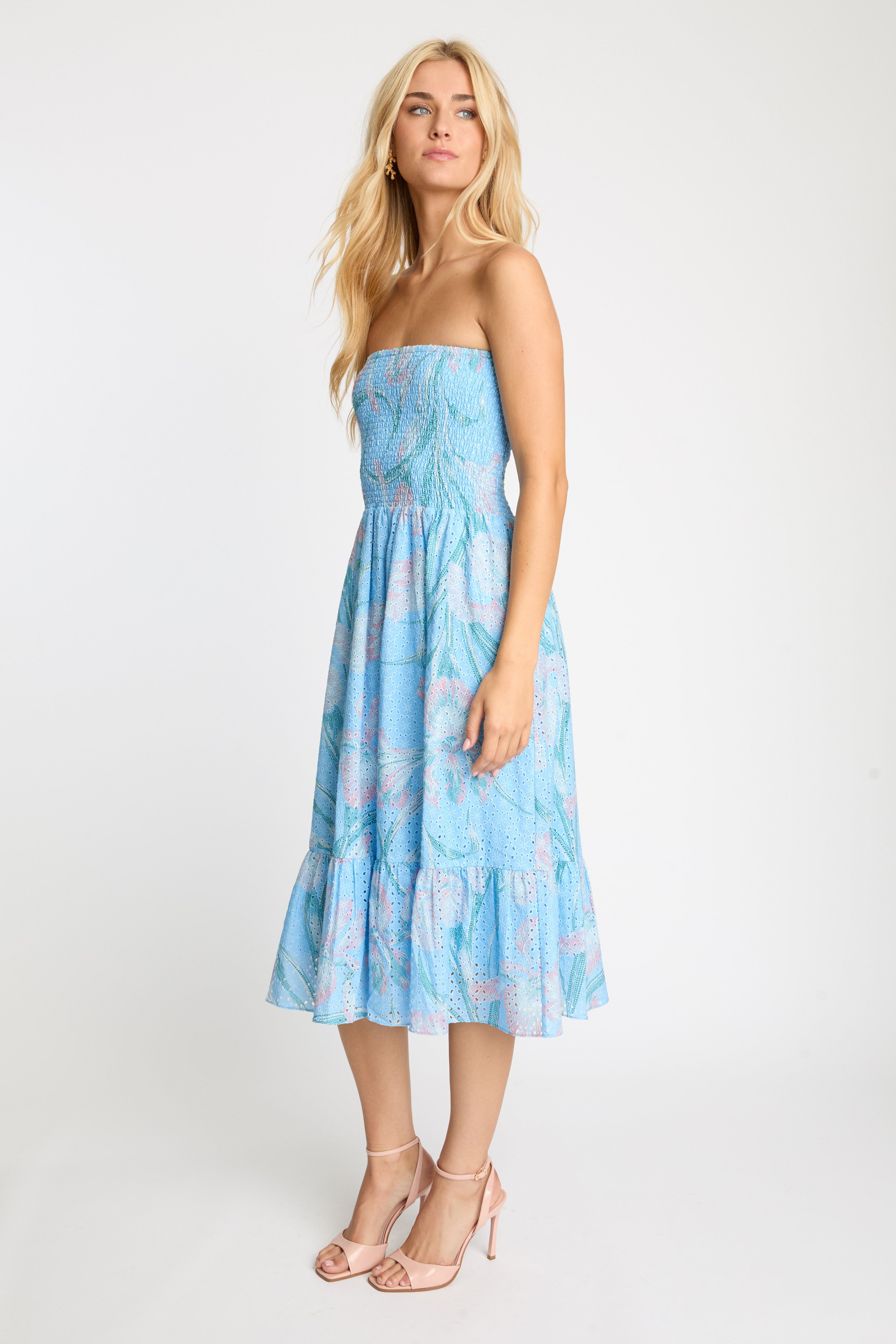 Chablis Skirt in Blue Ink & Bloom