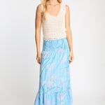 Chablis Skirt in Blue Ink & Bloom
