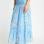 Chablis Skirt in Blue Ink & Bloom