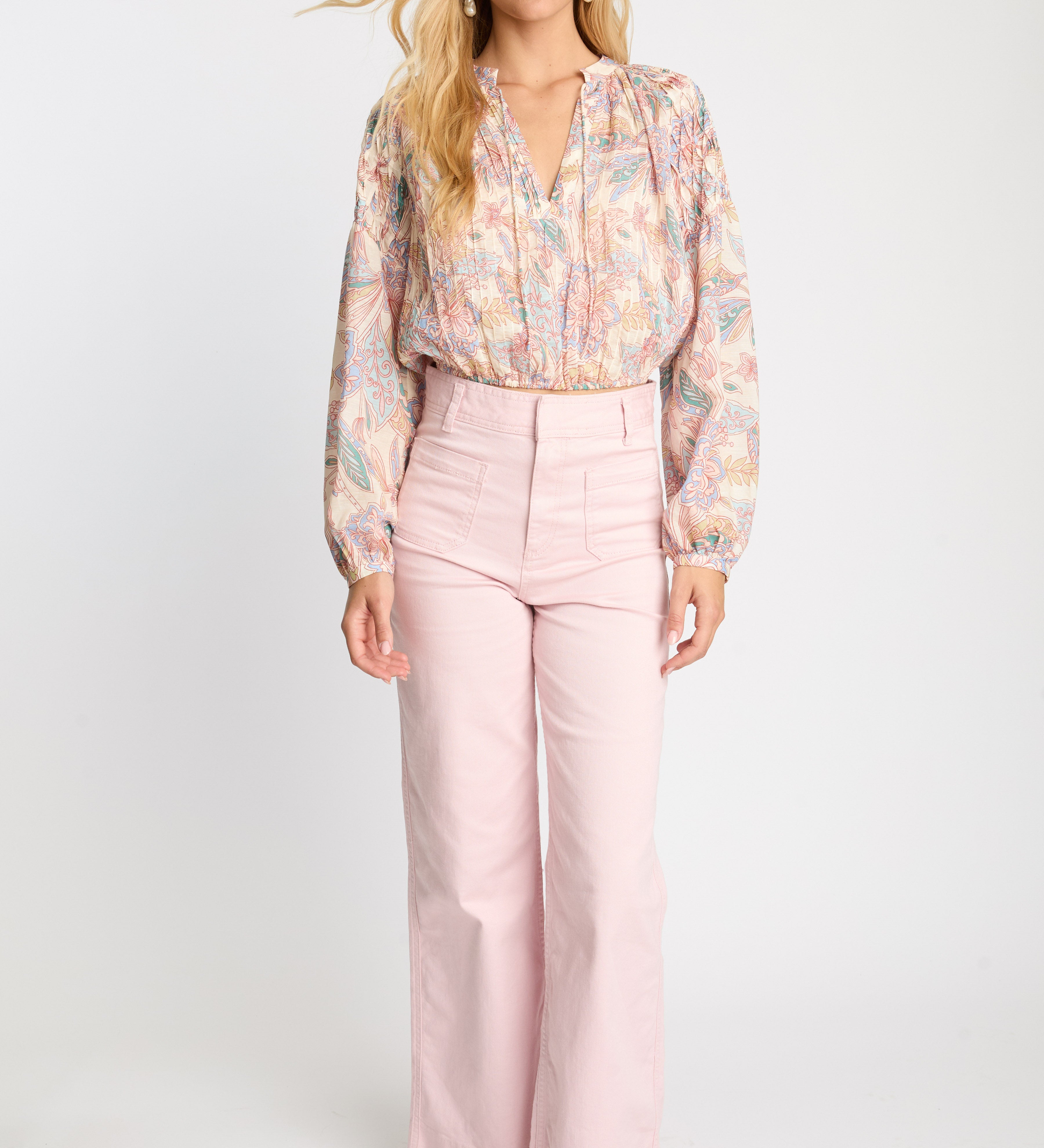 Dolly Top in Paisley Floral