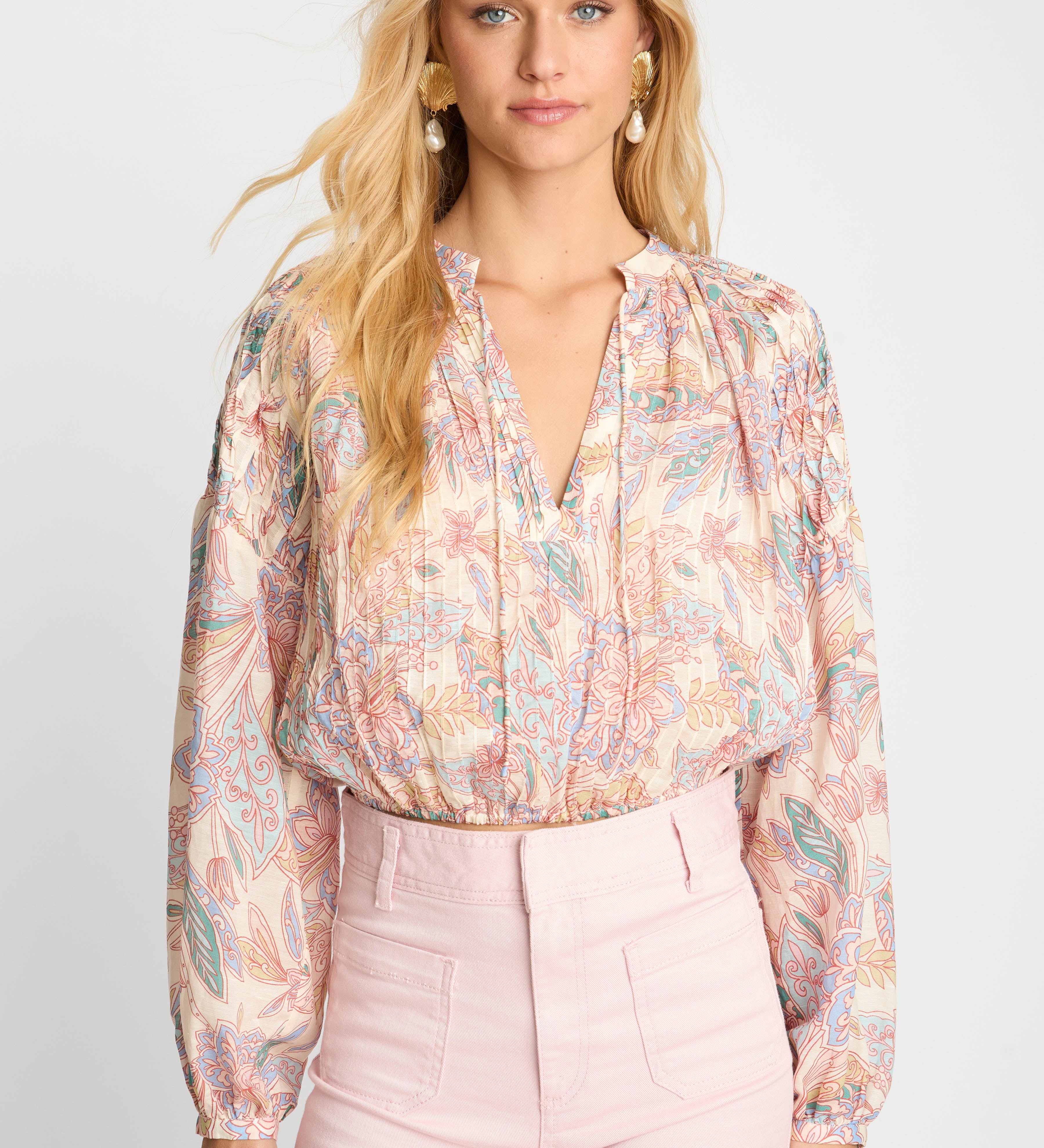 Dolly Top in Paisley Floral