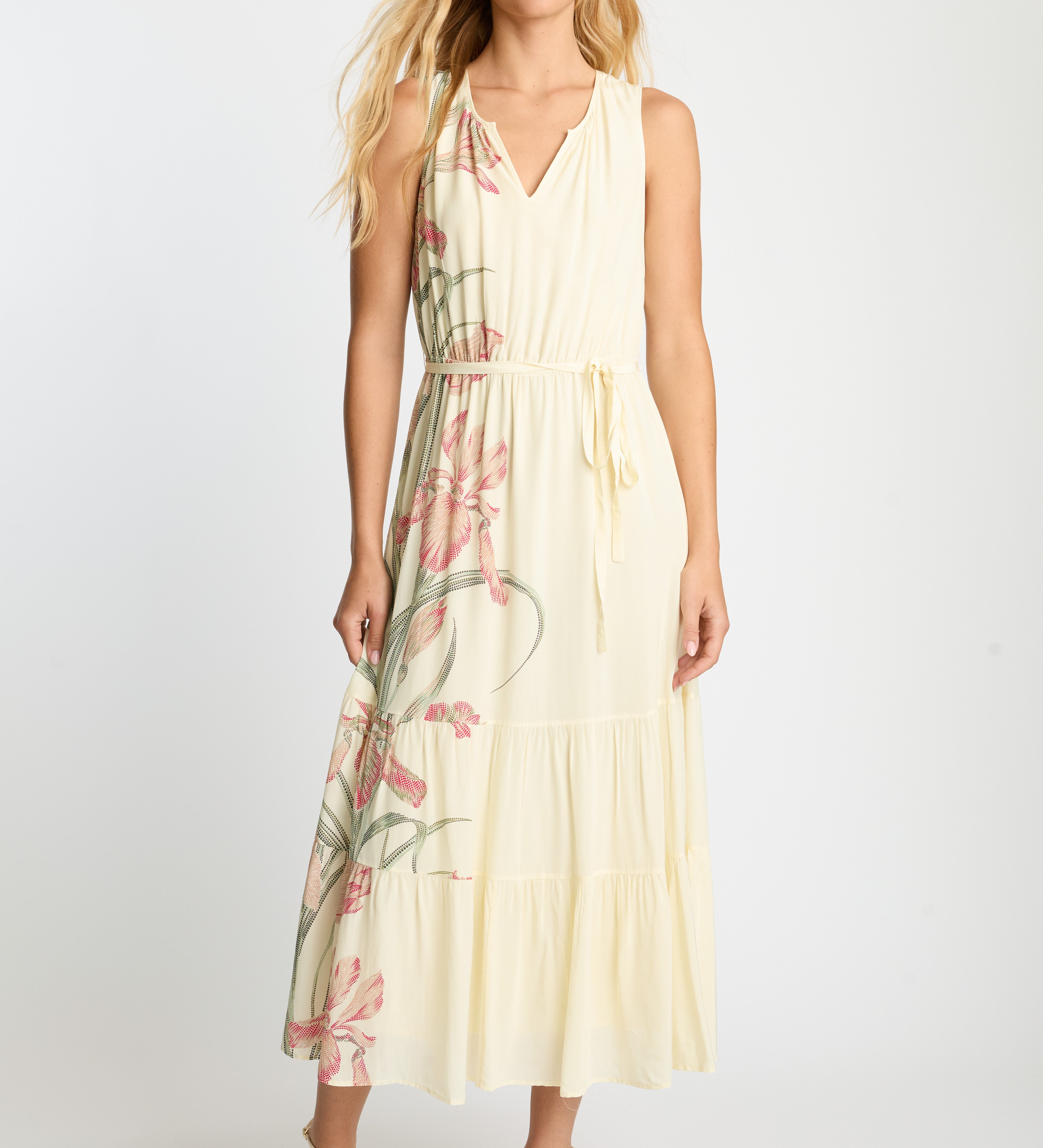 Carol Dress in Stippled Iris