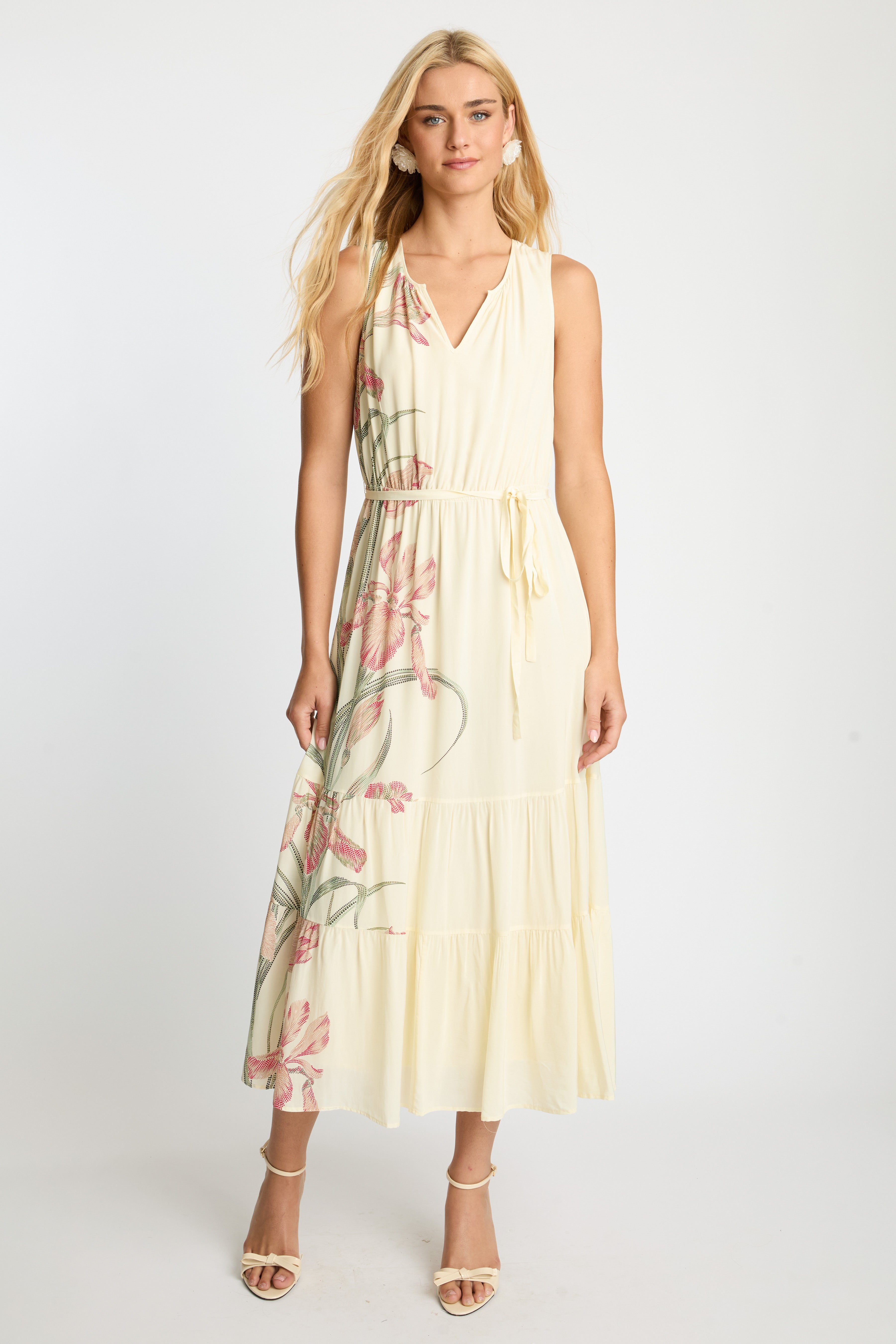 Carol Dress in Stippled Iris