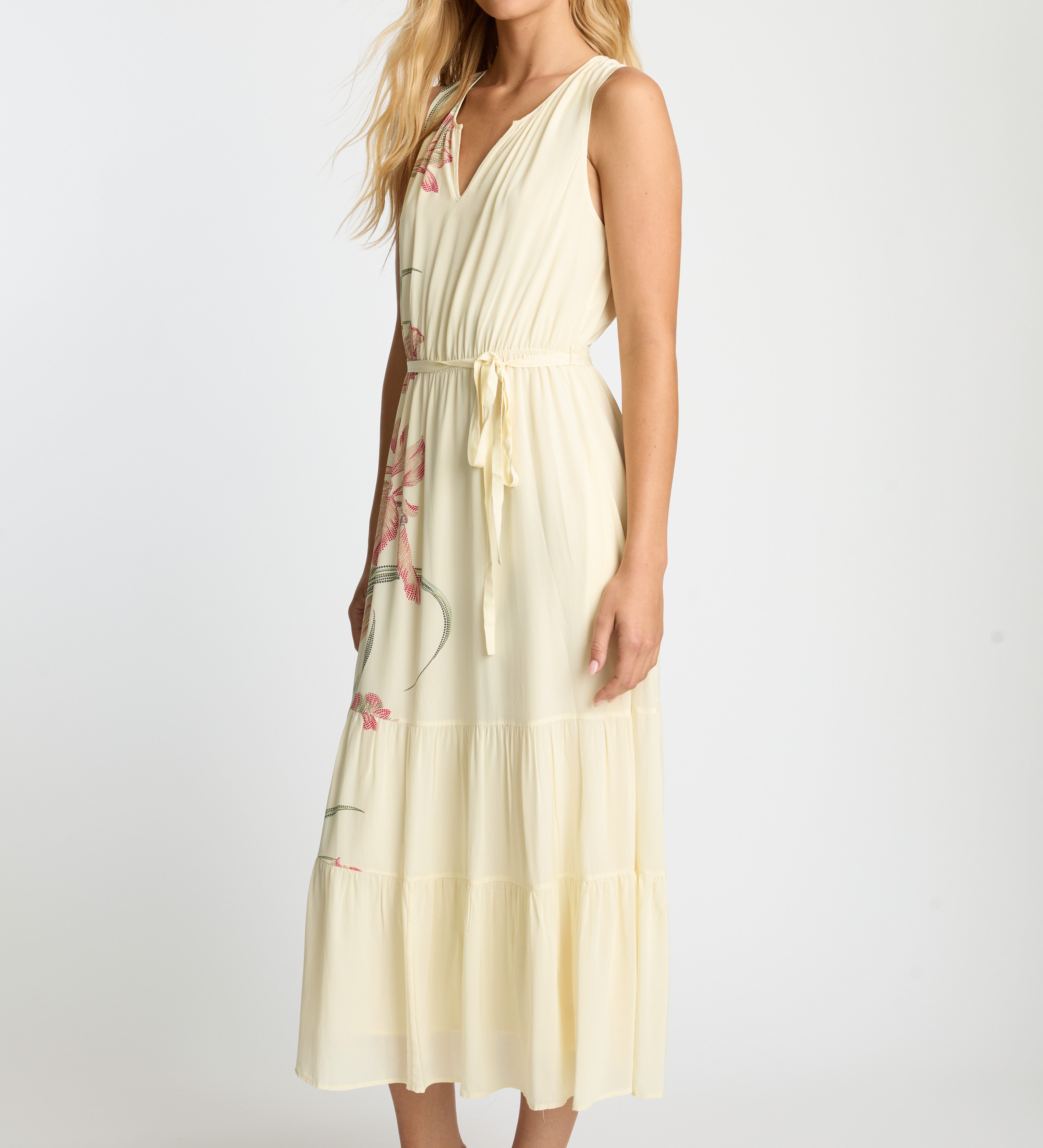 Carol Dress in Stippled Iris